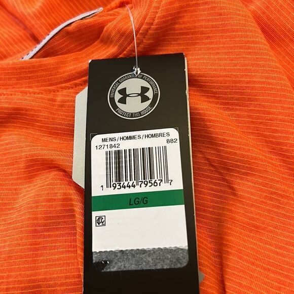 Under Armour orange fitted long sleeve shirt Size L NWT - Picture 7 of 8